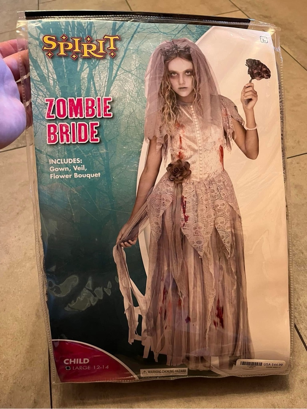 Spirit Zombie Bride Costume -  Veil & Dress